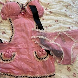 Victoria secret sexy little things 34c maid panty set